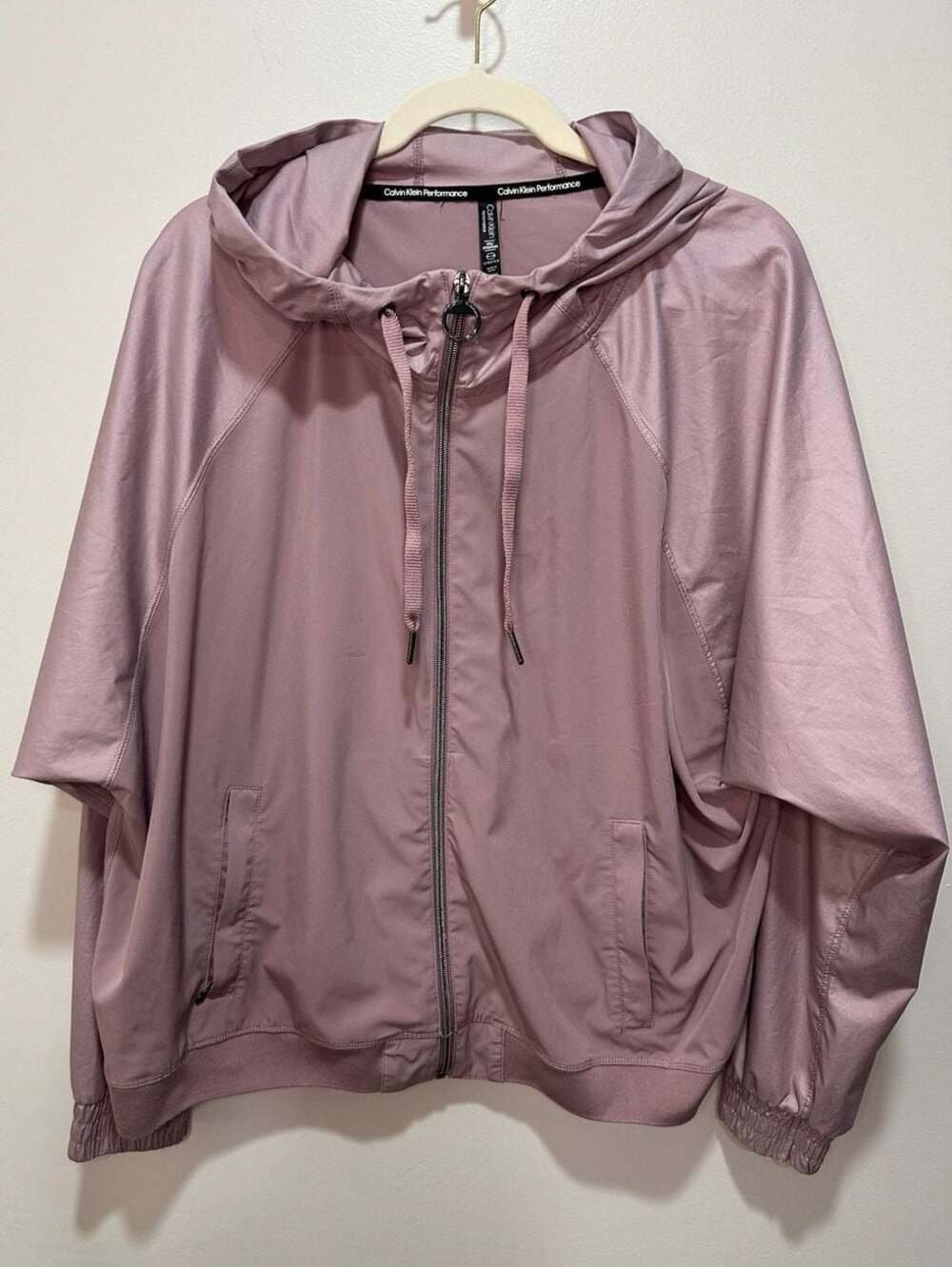 Calvin Klein Performance Women's Hooded Zip-Up Activewear Jacket, Sz XXL